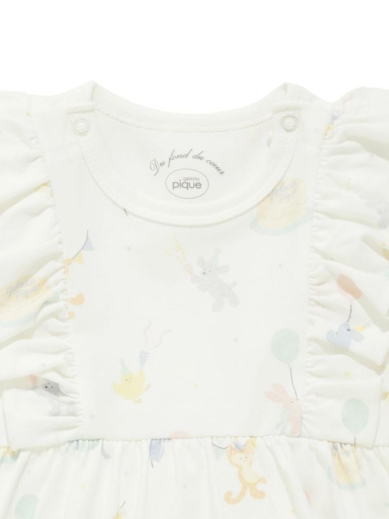 Комбинезон с юбилейным принтом BABY лимитированной серии PBCO252496 OWHT 70 [Gelato Pique]