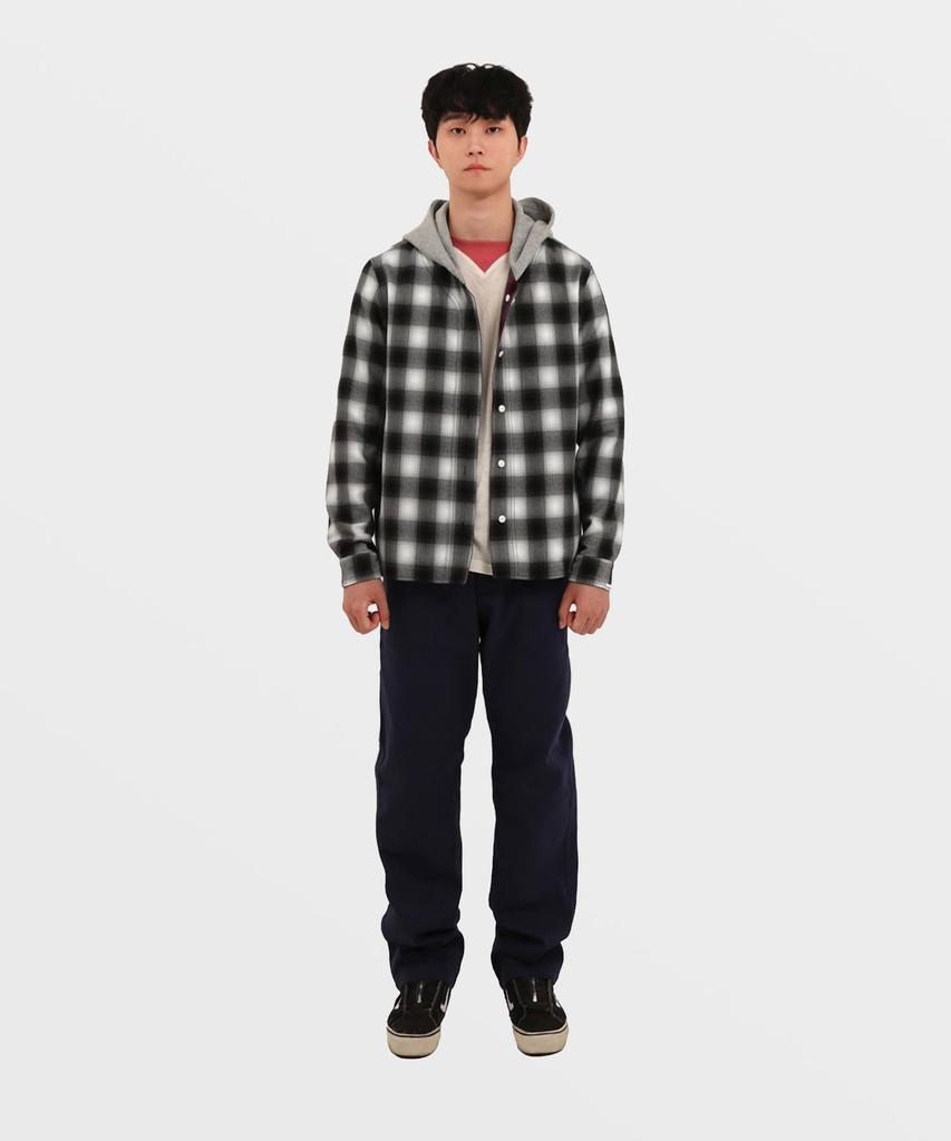 SAFARISPOT Cottage Reversible Hoodie Shirt Jacket (Black/Purple)