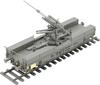 Border Model German 88mm Gun Flak36 Flat Freight Car Plastic Model Assembly Kit BT044 1/35 w/SSys (tank)