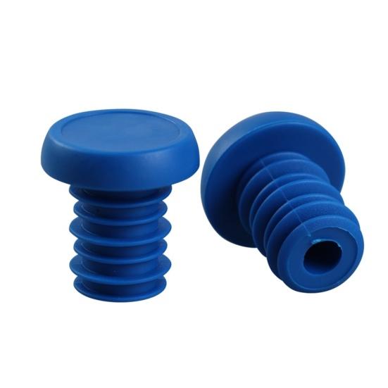 1 Pair Plastic Bar End Caps Anti-Vibration Bright Color Solid Wear-Resistant Bar End Plugs for Mountain Bikes