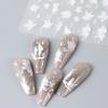 Flowers Nails Art Stickers White Floral Petal Leaf Sliders For Nails Wedding Design DIY Manicure Decoration