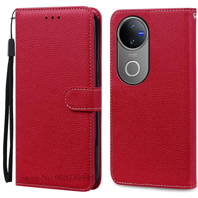 Для Vivo V50 Чехол Книжка Кожаный Чехол-кошелек Для Vivo V50 5G Чехол Подставка Чехол-книжка для телефона Coque Fundas Shell