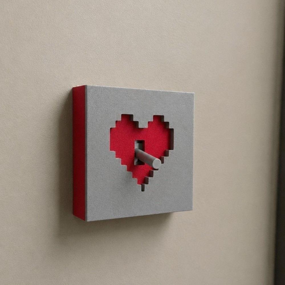 3D Printed Pixel Heart Light Switch Cover Removable Joystick Switch Stickers Household Use
