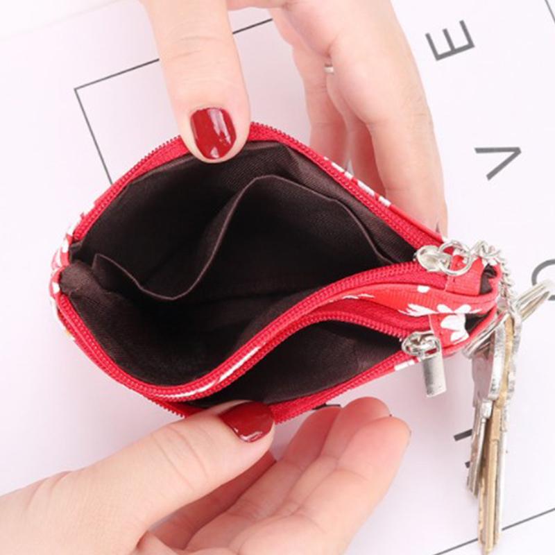 Daisy Coin Purse Women Mini Wallets With Zipper Keychain Card Holder Wallet CLE