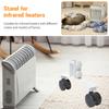 Metal Electric Heater Feet Holder Universal Infrared Warmer Foot Support with Wheels Easy To Install for Home Office