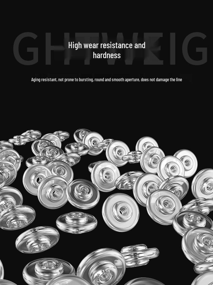 Кристальный поплавок-стопор для заброса с берега - Полукруглая бусина и хлопковый узел, рыболовные аксессуары