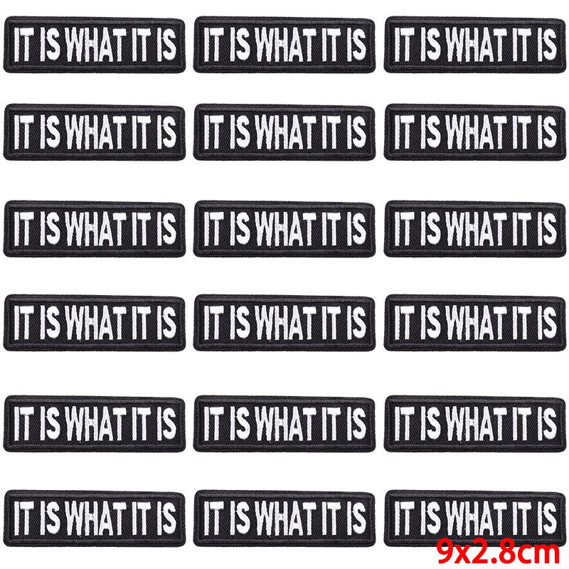 10Pcs/Lot Patch With Letters Iron On Patches For Clothing Thermoadhesive Patches On Clothes Slogan Proverb Patch For Clothes Sew