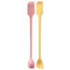Silicone Spatula Set Double-Headed Scraper Long Hand Stirring Spoon Jam Cream Deep Bottle Spatula Coffee Spoon Party Supplies