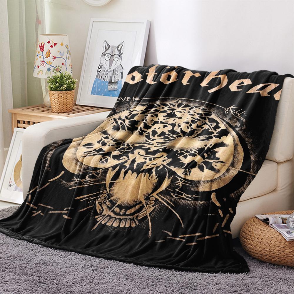 Motrhead Print Flannel Blanket, High quality Comfortable for All Seasons, Home Decor, Warmth and Comfort, Perfect for Christmas Gifts