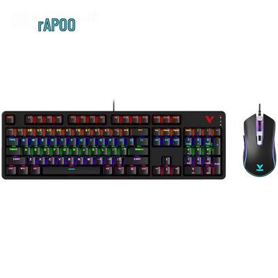 Rapoo V185S Проводная RGB Механическая Игровая Клавиатура и Мышь, Комплект