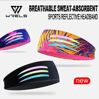 WRELS Sports Ice Silk Hairband Anti-perspirant Anti-slip Дышащая светоотражающая Бег Фитнес Эластичная потопоглощающая летняя повязка на лоб