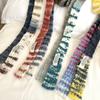 Multicolour Knitted Scarf Comfortable Long Narrow Scarves Y2K Narrow Strip Scarf