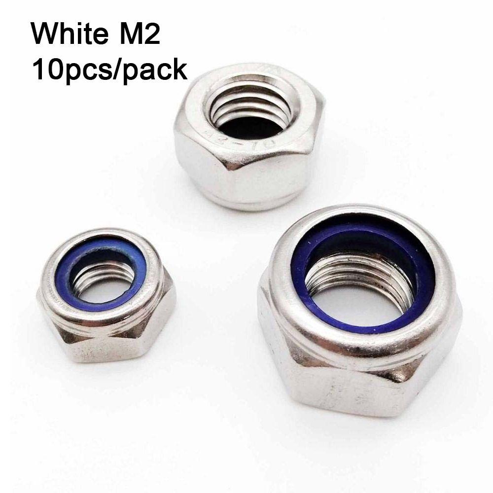 10 шт. M2 M3 M4 M5 M6 Контргайка Вставка из нержавеющей стали 304 Контргайка Прочная самоконтрящаяся гайка Крепеж