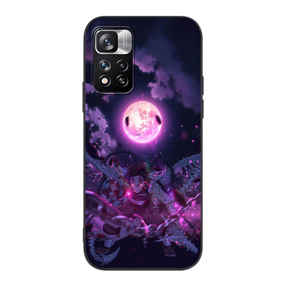Чехол Kimetsu No Yaiba от Demon Slayer для Xiaomi Redmi Note 10 9S 11 9 8 11E Pro K40, силиконовый черный чехол для телефона 9C 9A 8T 7 7A 10C 9i