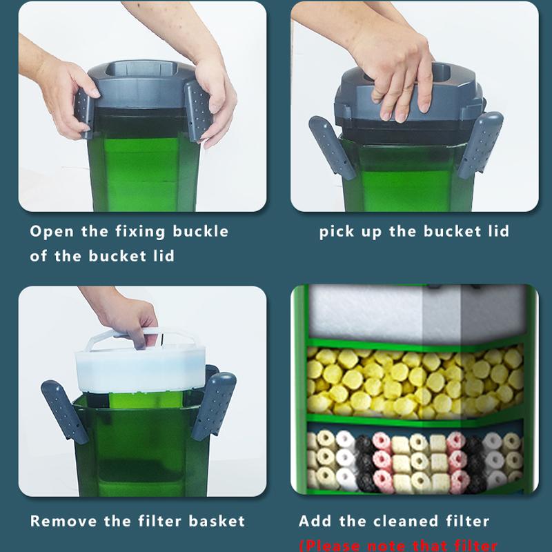 Новый фильтр JEBO фильтр для аквариума быстрая очистка воды УФ-фильтр ведро картридж для фильтра для аквариума с травой внешний фильтр ведро