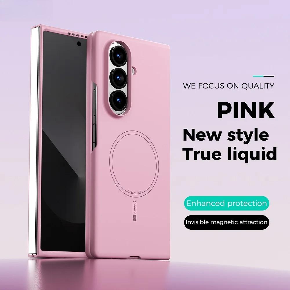 Стильный Оригинальный Магнитный Чехол из Жидкого Силикона для Samsung Galaxy Z Fold 8 Ultra 7 6 5 для Magsafe Ударопрочный Защита от Падений Чехол