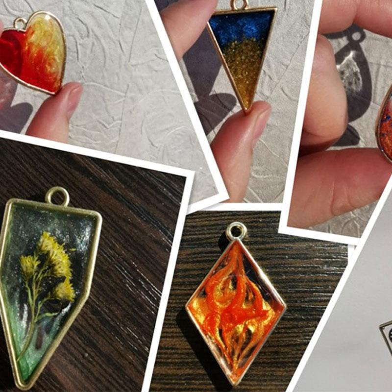 10 шт./лот сплава подвески шармы полые формы рамка Diy Crafts Handmade ободок Mold