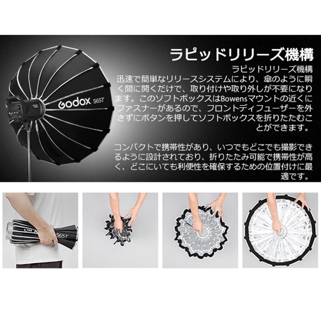 GODOX S65T Двенадцатирожковый софтбокс 65 см Зонт Быстросъемный софтбокс с сотовой сеткой Складной с сумкой для хранения Крепление Bowens Godox SL60W SL60IID
