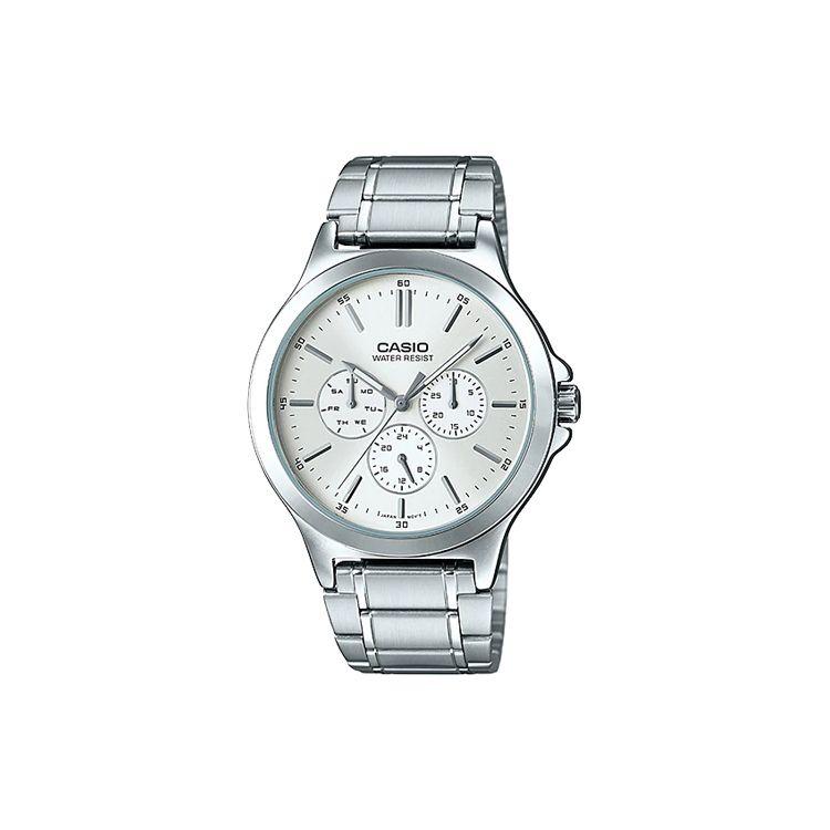 Casio Standard Series Waterproof Quartz Movement Stainless Steel Strap Watch Men watches Silver MTP-V300D-7A