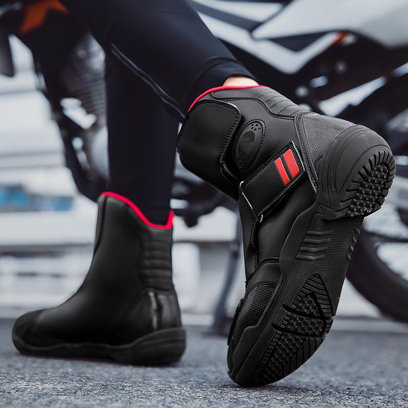 Мужские мотоциклетные ботинки Уличные водонепроницаемые мотоциклетные защитные ботинки Внедорожные мотоциклетные гоночные ботинки Мотоциклетные аксессуары