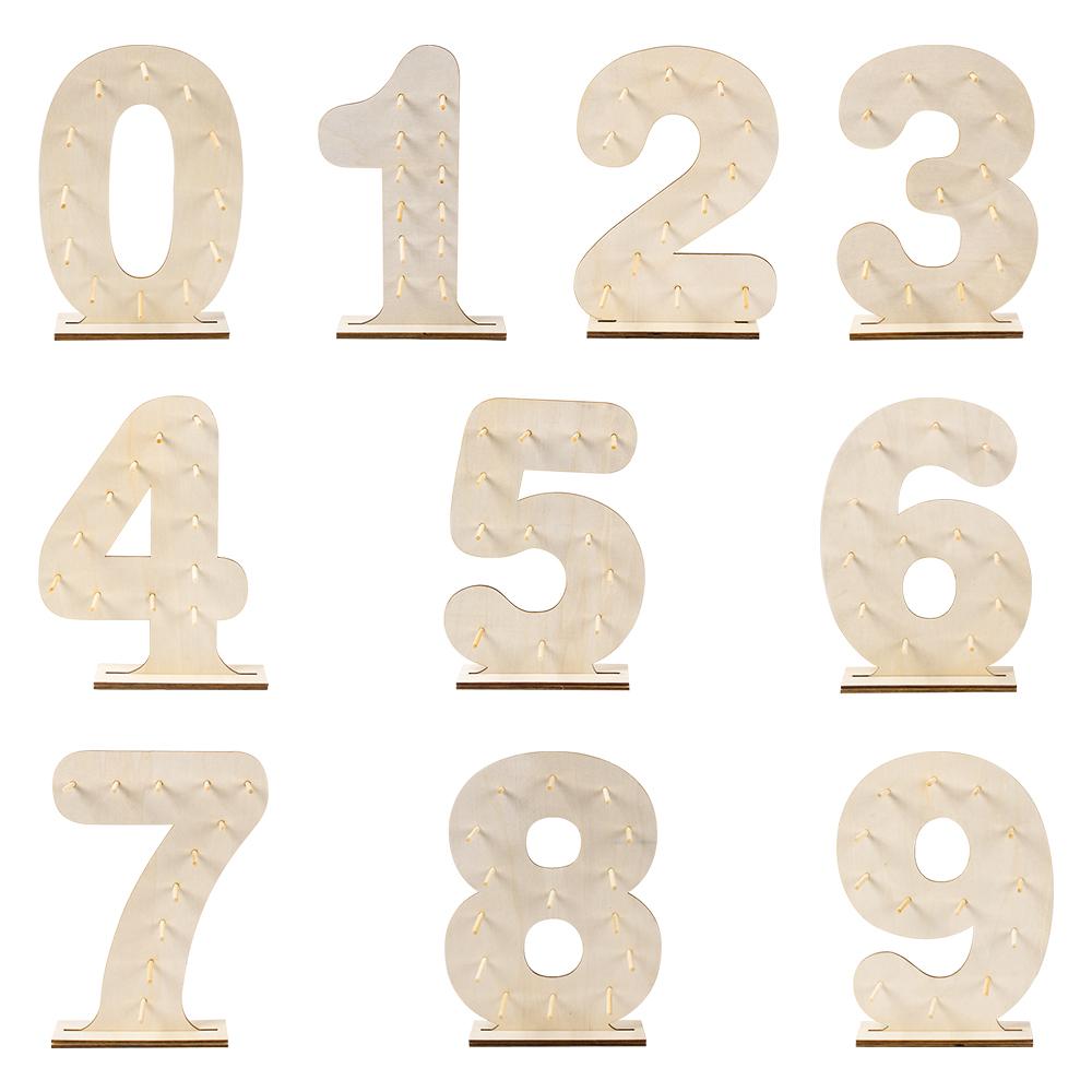 Wood Number Shaped Donut Wall Stand Doughnut Party Dessert Candy Bar Holder Birthday Baby Shower Rustic Wedding Table Decor