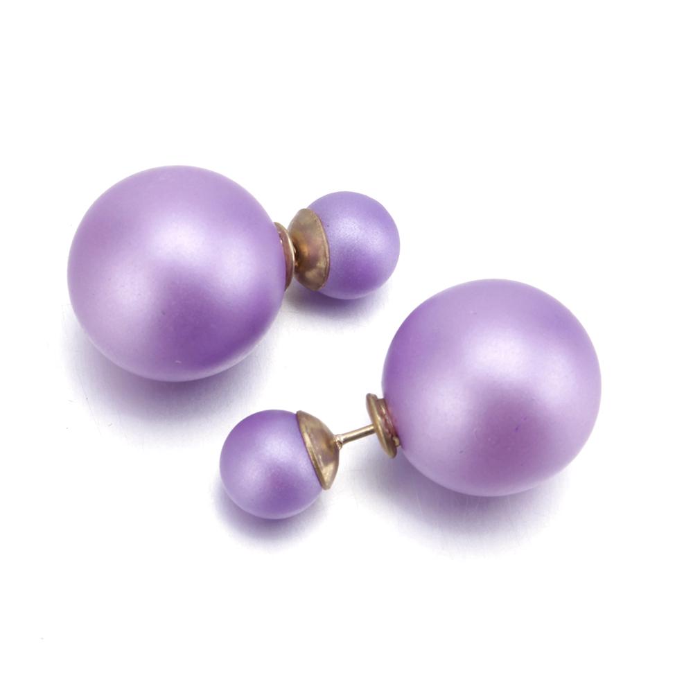 1 пара очаровательных красивых двойных бусин, серьги-гвоздики в подарок