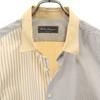Salvatore Ferragamo Made In Italy Border Stripe Pattern Long Sleeve Shirt Men's Used