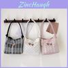 Elegant High-end Plaid And Polka Dot Handbag For Women Stylish Medium Shoulder Bag