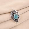 Blue Cat's Eye Gemstone 925 Fine Silver Jewelry Handmade Animal Pendant 1.55" CP-9-45