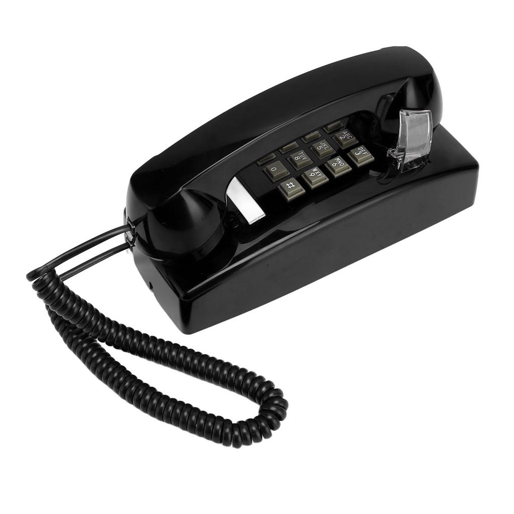 Retro Wall Mounted Telephone Classic Waterproof Corded Phone with Volume Control for Home Office Liv