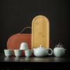 Ru Kiln Travel Tea Set Open Ceramic Kuaike One Pot Four Cups Portable Company Annual Meeting Business Gift Prints