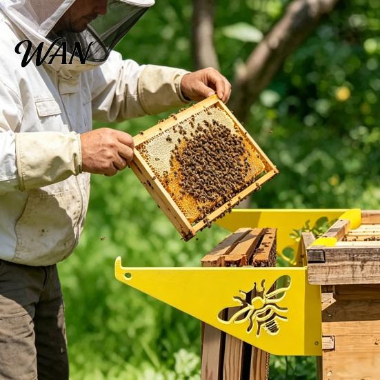 Beekeeping Equipment Beehive Frame Holder, Bee Hive Stand, Metal Perch, Honeycomb Stand Inspection Bracket, Hives Boxes Starter Kit for Supplies Aid