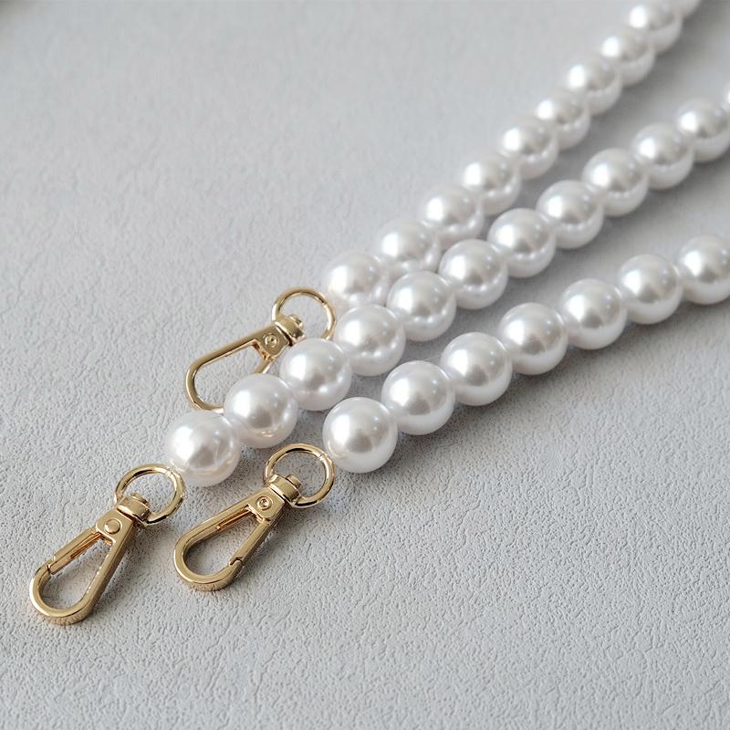 Новая модная женская сумка, аксессуары для сумок, белая цепочка из акриловой смолы, роскошный однотонный ремешок, женский плечевой клатч, цепочка с ручкой