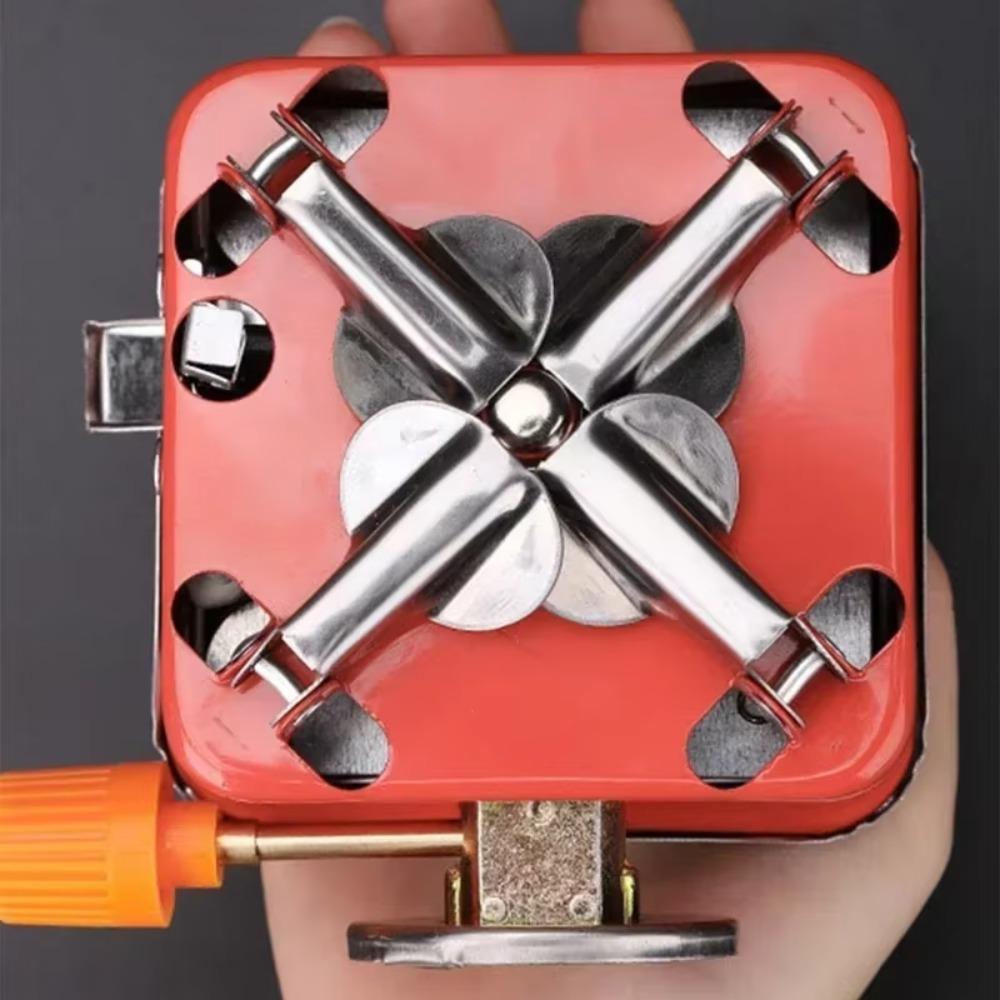 Portable Camping Stove Mini Outdoor Folding Metal Backpacking Gas Stove Windproof Furnace Cooking Burner for Hiking Picnic