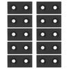 10Pcs Aluminum Profile End Cap Alloy Metal Cover Plate Linear Moving Parts 3060 Double HolesBlack