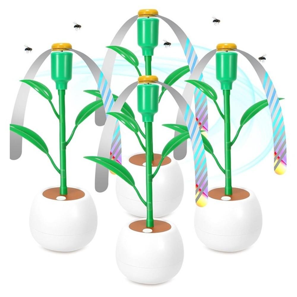 Easy-carry Portable Desktop Fly Fan Foldable Flower Pot Fly Repellent Fan Soundless Safe Food Fan Cooking