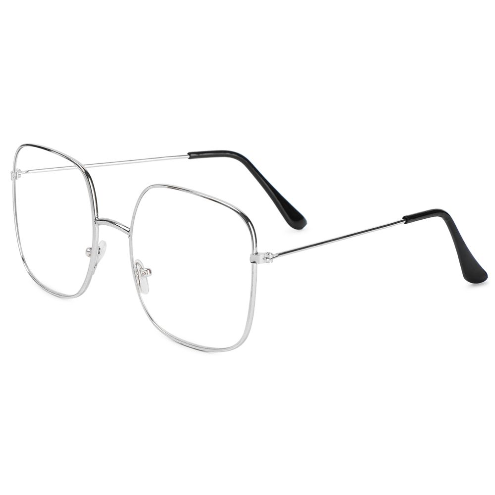 Защитные очки с металлической оправой, Оверсайз очки, Винтажные квадратные очки, Очки с защитой от синего света