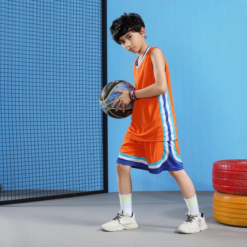 Kids Basketball Jersey Set Girls Boys Students Training Performance Uniforms