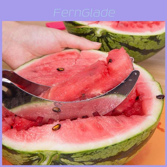 Watermelon Slicer Cutter Knife Server Corer Scoop Stainless Steel Tool Carve