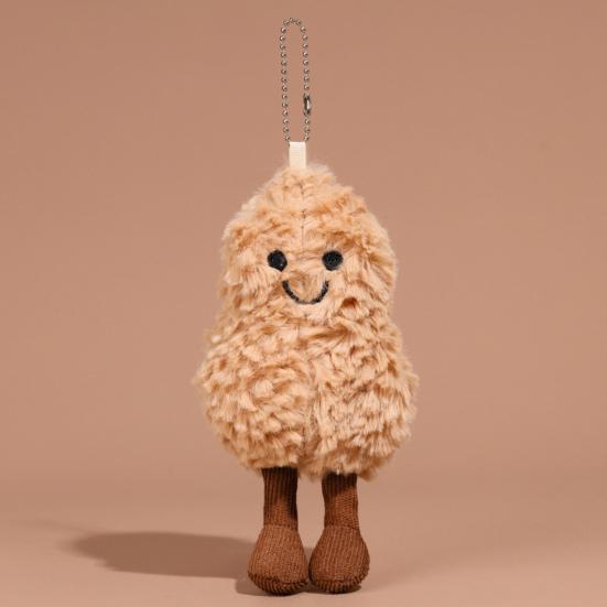 Yousheng Peanut Plush Подвеска 17 см Милая интерактивная игрушка карманного размера Плюшевый брелок для ключей Украшение гостиной Подарок на день рождения для девочек и мальчиков