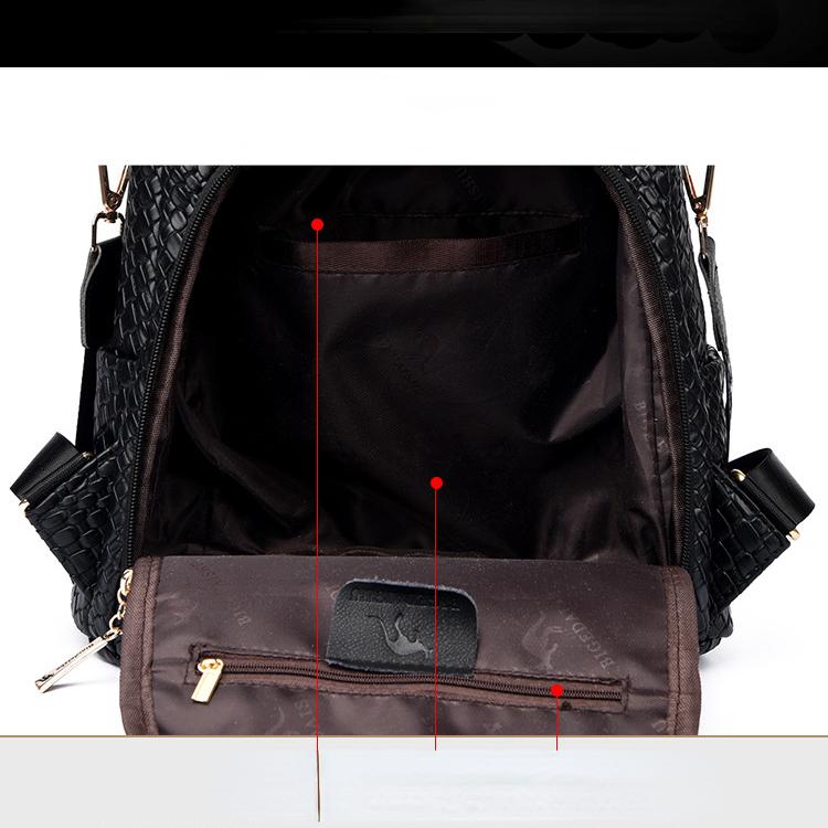 Новый популярный плетеный кожаный рюкзак, многофункциональный противоугонный студенческий рюкзак, дорожный рюкзак для студентов