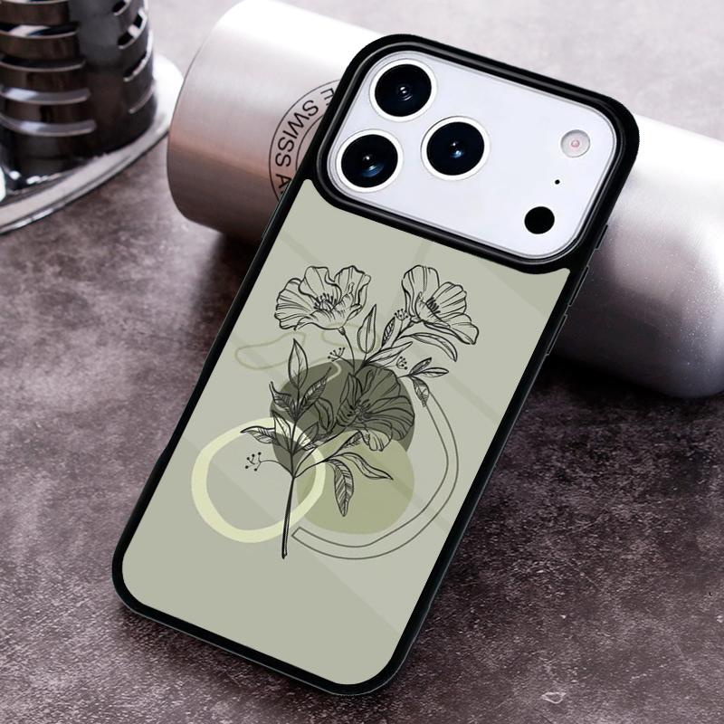 Aesthetic Sage Green Phone Case For iPhone 17 16 15 14 13 12 11 Pro Max Plus 17Air Soft Silicone Cover