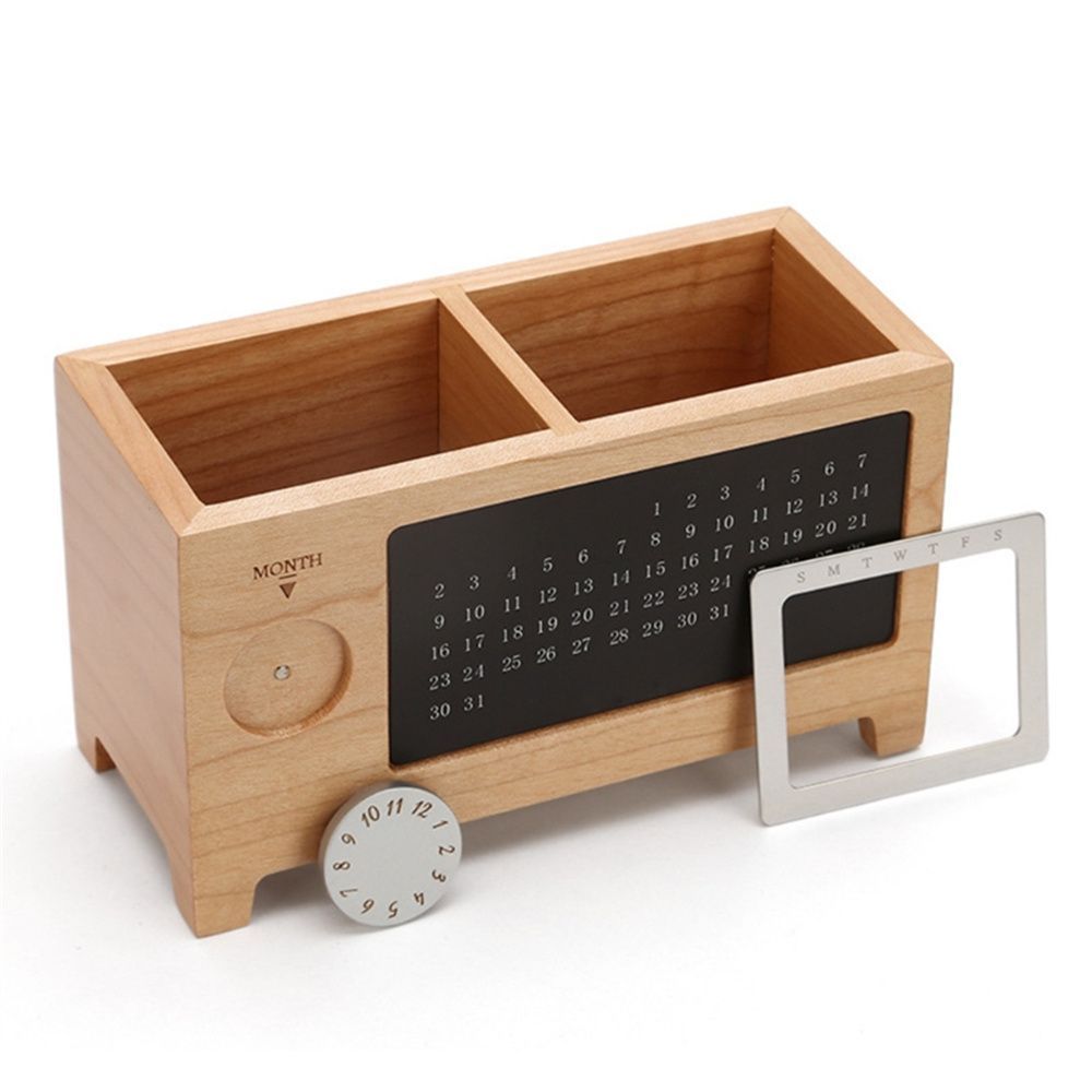 Office Organizer Stationery Organizer Calendar Pen Holder Desktop Storage Box Make up Brush Holder