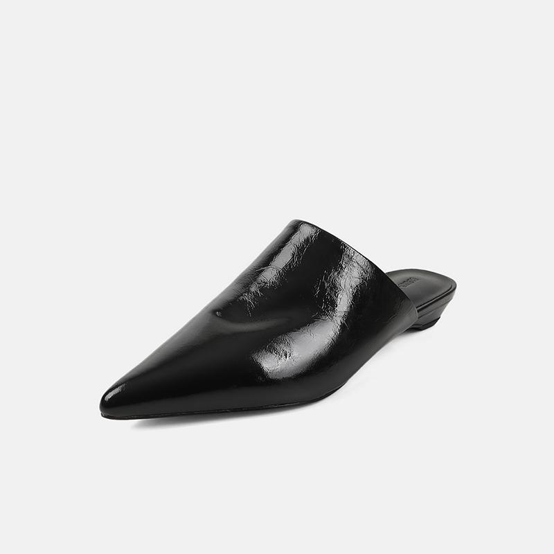 Баотоу Сандалии на низком каблуке Женские Остроносые Глубокий вырез Нескользящие Износостойкие Сандалии Уличные Шлепанцы Женские Шлепанцы