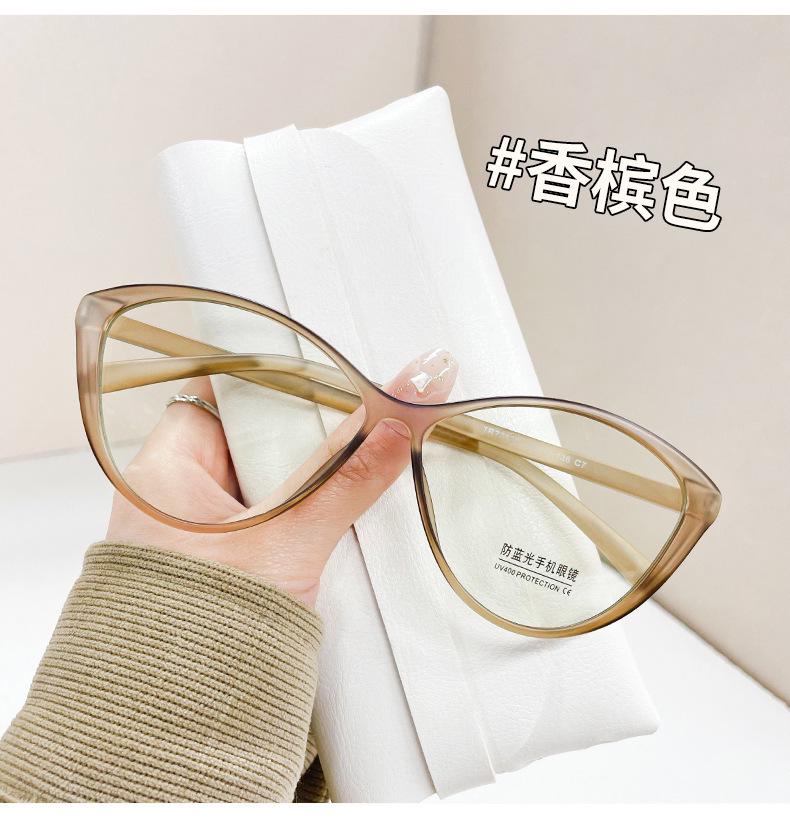 Очки Xiaohongshu Cat-Eye Anti-Blue Light для женщин: Стиль колледжа с металлическими петлями