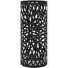 VidaXL Umbrella Stand Leaves Steel Black