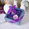 4Pcs/Box Heart-Shaped Rose Soap Flowers Romantic Wedding Party Gift Artificial Flower Decor Health Care Tool Personalized Gift