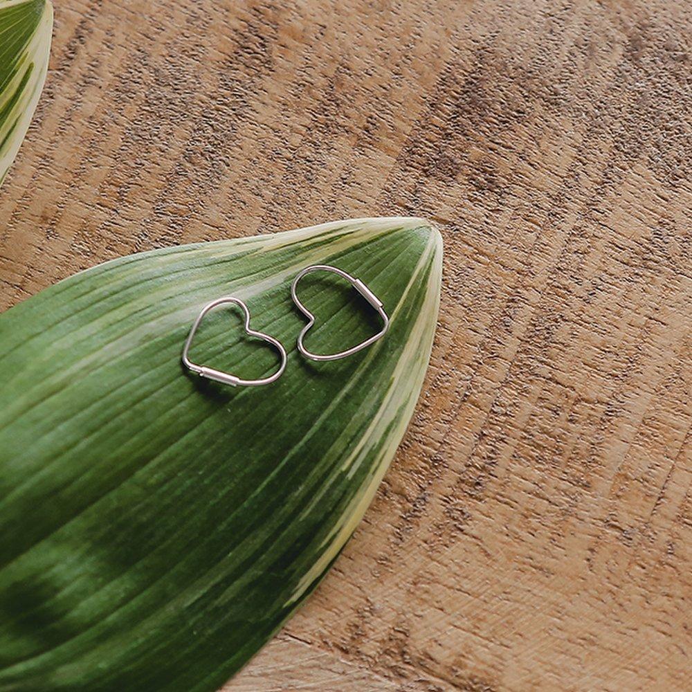 J.Lauren 91M02025 Heart Ring Silver Earrings