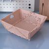 PP Folding Drain Basket Fast Draining Hygienic Space-saving Desktop Fruit Storage Basket for Kitchen Sink