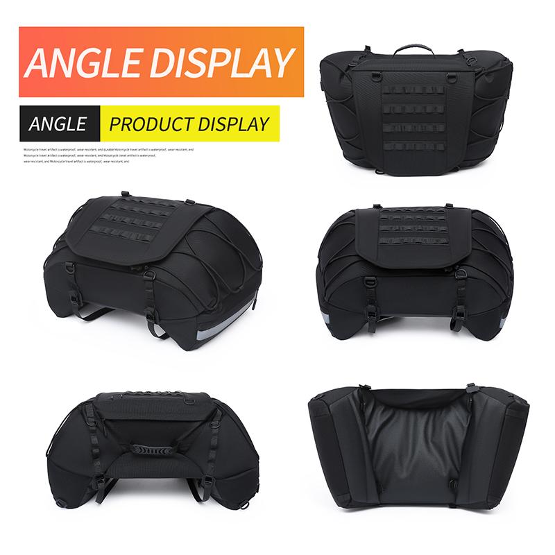 56-75 л Мотоциклетная водонепроницаемая сумка на хвост Дорожная уличная сухая сумка-ролл для багажа Мотоциклетный багажный рюкзак Сумка на сиденье мотоцикла